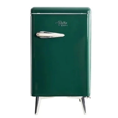 Θερμοηλεκτρικό Mini Bar Retro αθόρυβο χωρητικότητας 38lt με εσωτερικό φωτισμό led σε πράσινο χρώμα