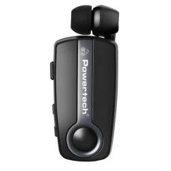Bluetooth ακουστικό hands free POWERTECH earphone με κλιπ  PT-998 BT V5.1 με δόνηση & δυνατότητα σύνδεσης 2 συσκευών