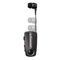 Bluetooth ακουστικό hands free POWERTECH earphone με κλιπ  PT-998 BT V5.1 με δόνηση & δυνατότητα σύνδεσης 2 συσκευών