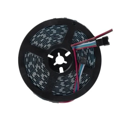 Ταινία LED ψηφιακή pixel DIGIPRO 14.4W/m μαύρη 864lm/m 120° DC 12V IP20 60xSMD5050 Chip/m 60xPixel/m πολύχρωμο φως RGB Dimmable Μ500xΠ1xΥ0.2cm σε ρολό 5 μέτρων