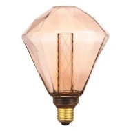 Λάμπα Led Ε27 διαμάντι G125 3,5W 2000K θερμό λευκό φως 220-240V ντιμαριζόμενη με χρυσό κάλυμμα