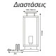 Φωτιστικό επιτραπέζιο/δαπέδου μαύρο CELIA 1xE27 με καλώδιο, φις και διάφανο γυαλί εξωτερικού χώρου I