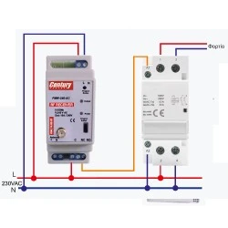 Ασύρματος δέκτης RfLink Receiver FMW-240AC 240VAC RF 433MHz για συστήματα ασύρματων καρτοδιακοπτών