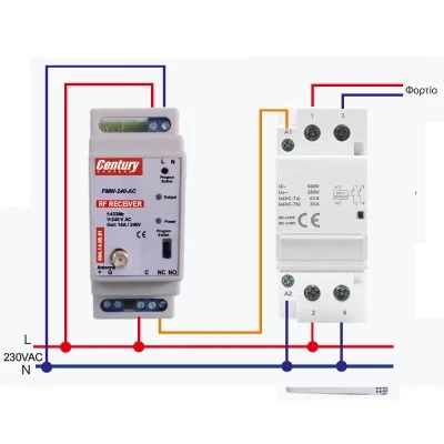 Ασύρματος δέκτης RfLink Receiver FMW-240AC 240VAC RF 433MHz για συστήματα ασύρματων καρτοδιακοπτών Ασύρματος δέκτης RfLink Receiver FMW-240AC 240VAC RF 433MHz για συστήματα ασύρματων καρτοδιακοπτών