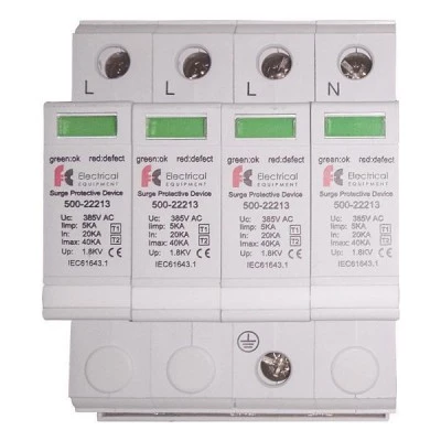 Αντικεραυνικό τριφασικό Τ2 20kA-40kA 385V 4P Αντικεραυνικό τριφασικό Τ2 20kA-40kA 385V 4P