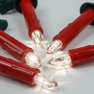 5 led χριστουγεννιάτικα ασύρματα κεριά δέντρου σε κόκκινο χρώμα θερμό φως IP20