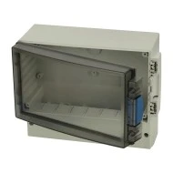 Κουτί ελέγχου και μέτρησης πολυκαρβονικό Fibox PC 21/18-3 IP65 με διάφανο καπάκι βιδωτό 235×185×119mm & πλάκα στήριξης