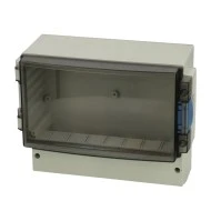 Κουτί ελέγχου και μέτρησης πολυκαρβονικό Fibox PC 21/18-3 IP65 με διάφανο καπάκι βιδωτό 235×185×119mm & πλάκα στήριξης