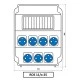 Πινακας εργοταξιακός SEZ με 7 πρίζες σούκο 16A 230v IP54 241x343mm