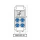 Πινακας εργοταξιακός SEZ με 4 πριζες σουκο 16A 230v IP54