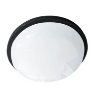 Led SMD απλίκα μαύρη στρόγγυλη slim πλαστική 20W 1800Lm 3000k θερμό λευκό φως στεγανή