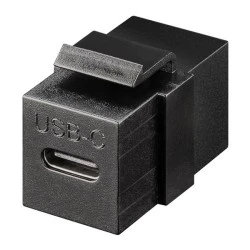 GOOBAY keystone module USB-C 3.2 Gen 2 61261 θηλυκό σε θηλυκό μαύρο χρώμα