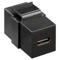 GOOBAY keystone module USB-C 3.2 Gen 2 61261 θηλυκό σε θηλυκό μαύρο χρώμα