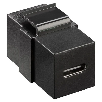 GOOBAY keystone module USB-C 3.2 Gen 2 61261 θηλυκό σε θηλυκό μαύρο χρώμα GOOBAY keystone module USB-C 3.2 Gen 2 61261 θηλυκό σε θηλυκό μαύρο χρώμα
