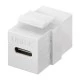 GOOBAY keystone module USB-C 3.2 Gen 2 61262 θηλυκό σε θηλυκό λευκό χρώμα