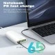 Σταθμός φόρτισης LDNIO A6573C 5x USB και 1x USB-C θύρες εξόδου που υποστηρίζουν φόρτιση με απόδοση έως 65W σε λευκό χρώμα