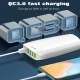 Σταθμός φόρτισης LDNIO A6573C 5x USB και 1x USB-C θύρες εξόδου που υποστηρίζουν φόρτιση με απόδοση έως 65W σε λευκό χρώμα