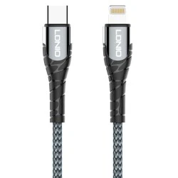 Καλώδιο Lightning σε USB-C LDNIO LC112 30W PD 2m σε γκρι χρώμα & λειτουργία μεταφοράς δεδομένων