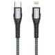 Καλώδιο Lightning σε USB-C LDNIO LC112 30W PD 2m σε γκρι χρώμα & λειτουργία μεταφοράς δεδομένων