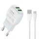 LDNIO φορτιστής τοίχου A2218 με καλώδιο φόρτισης USB-C σε USB & 2x θύρες εξόδου USB με μέγιστη απόδοση 12W