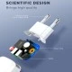 LDNIO φορτιστής τοίχου A2218 με καλώδιο φόρτισης USB-C σε USB & 2x θύρες εξόδου USB με μέγιστη απόδοση 12W