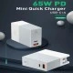 Φορτιστής τοίχου LDNIO A2620C με καλώδιο φόρτισης USB-C σε USB-C & 2x θύρες εξόδου USB & USB-C, μέγιστη απόδοση 65W