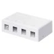 GOOBAY Keystone κυτίο 79376 για 4x θύρες δικτύου σε λευκό χρώμα