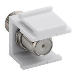 GOOBAY Keystone module SAT/Antenna 79474 σε λευκό χρώμα για εγκατάσταση σε Keystone patch panel