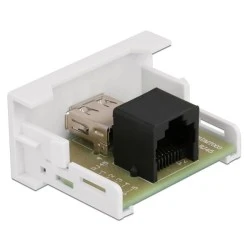 DELOCK module USB σε RJ45 Easy 45 81344 22.5x45mm σε  λευκό χρώμα