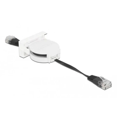 DELOCK module καλώδιο RJ45 Easy 45 81361 Cat.5e ανασυρόμενο 50cm σε μαύρο χρώμα DELOCK module καλώδιο RJ45 Easy 45 81361 Cat.5e ανασυρόμενο 50cm σε μαύρο χρώμα