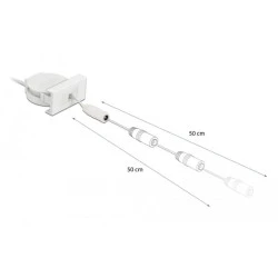 DELOCK module 81376 καλώδιο τροφοδοσίας Easy 45 ανασυρόμενο 50cm σε  λευκό χρώμα