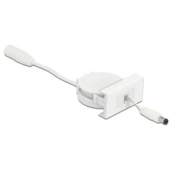 DELOCK module καλώδιο τροφοδοσίας Easy 45 81377 ανασυρόμενο 50cm σε λευκό χρώμα