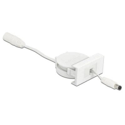 DELOCK module καλώδιο τροφοδοσίας Easy 45 81377 ανασυρόμενο 50cm σε λευκό χρώμα
