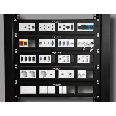 DELOCK module καλώδιο τροφοδοσίας Easy 45 81377 ανασυρόμενο 50cm σε λευκό χρώμα