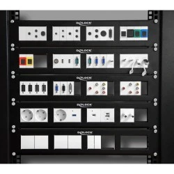 DELOCK D-Type module βάση 81405 για Easy 45 patch panel 45x45mm σετ 5 τεμάχια
