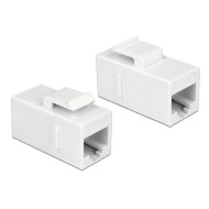 DELOCK Keystone module RJ45 86379 θηλυκό σε θηλυκό Cat 6 UTP σε λευκό χρώμα