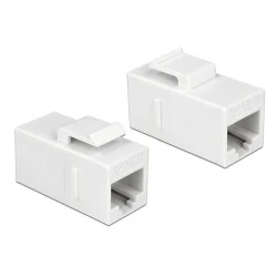 DELOCK Keystone module RJ45 86379 θηλυκό σε θηλυκό Cat 6 UTP σε λευκό χρώμα