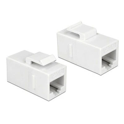 DELOCK Keystone module RJ45 86379 θηλυκό σε θηλυκό Cat 6 UTP σε λευκό χρώμα