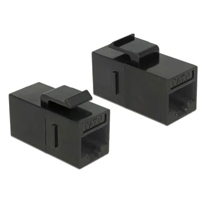 DELOCK Keystone module RJ45 86381 θηλυκό σε θηλυκό Cat 6 UTP σε μαύρο χρώμα