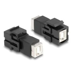 DELOCK Keystone module USB Type-B 86600 θηλυκό σε θηλυκό για την επέκταση καλωδίου USB Type-B σε μαύρο χρ΄΄ωμα