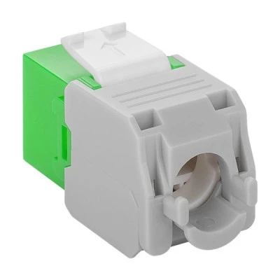 GOOBAY Keystone module RJ45 CAT 6A 90687 UTP σε πράσινο χρώμα GOOBAY Keystone module RJ45 CAT 6A 90687 UTP σε πράσινο χρώμα
