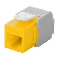 GOOBAY Keystone module RJ45 CAT 6A 90691 UTP σε κίτρινο χρώμα