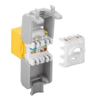 GOOBAY Keystone module RJ45 CAT 6A 90691 UTP σε κίτρινο χρώμα
