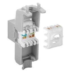 GOOBAY Keystone module RJ45 CAT 6A 90693 UTP σε γκρι χρώμα