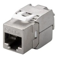 GOOBAY Keystone module RJ45 CAT 6A 90864 STP 500 MHz slim-line ασημί χρώμα