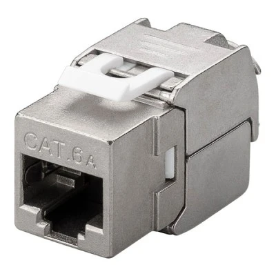 GOOBAY Keystone module RJ45 CAT 6A 90864 STP 500 MHz slim-line ασημί χρώμα