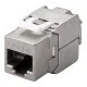 GOOBAY Keystone module RJ45 CAT 6A 90864 STP 500 MHz slim-line ασημί χρώμα
