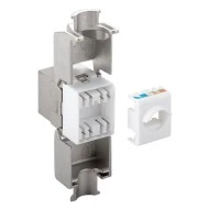 GOOBAY Keystone module RJ45 CAT 6A 90864 STP 500 MHz slim-line ασημί χρώμα