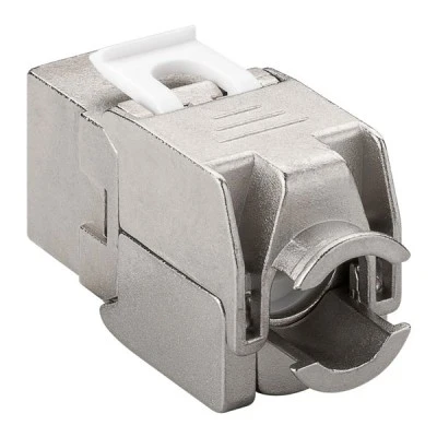 GOOBAY Keystone module RJ45 CAT 6A 90864 STP 500 MHz slim-line ασημί χρώμα