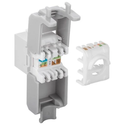 GOOBAY Keystone module RJ45 CAT 6A 90867 UTP σε  λευκό χρώμα